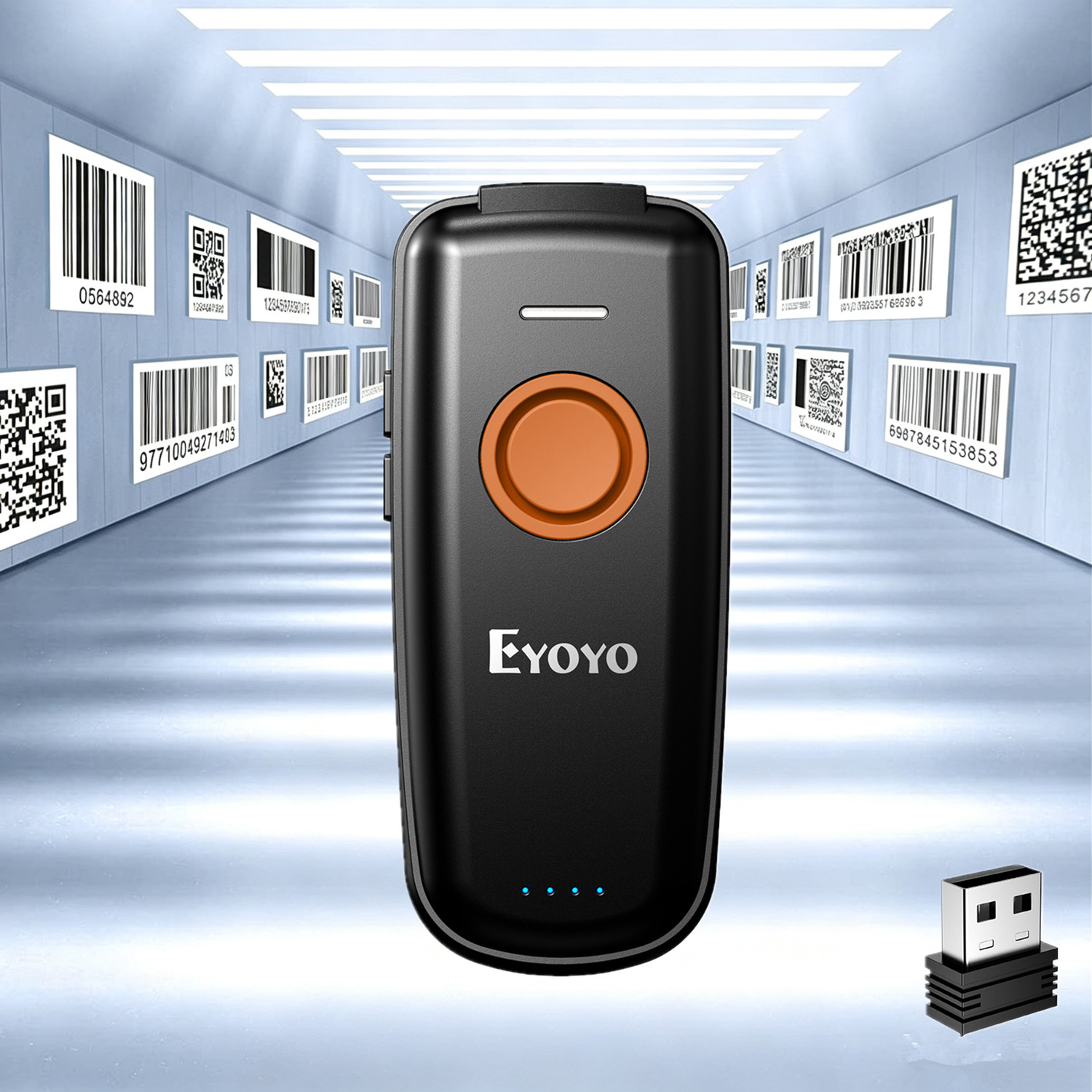 Industrial Laser Beam - EYOYO Mini Barcode Scanner 1D 2.4G