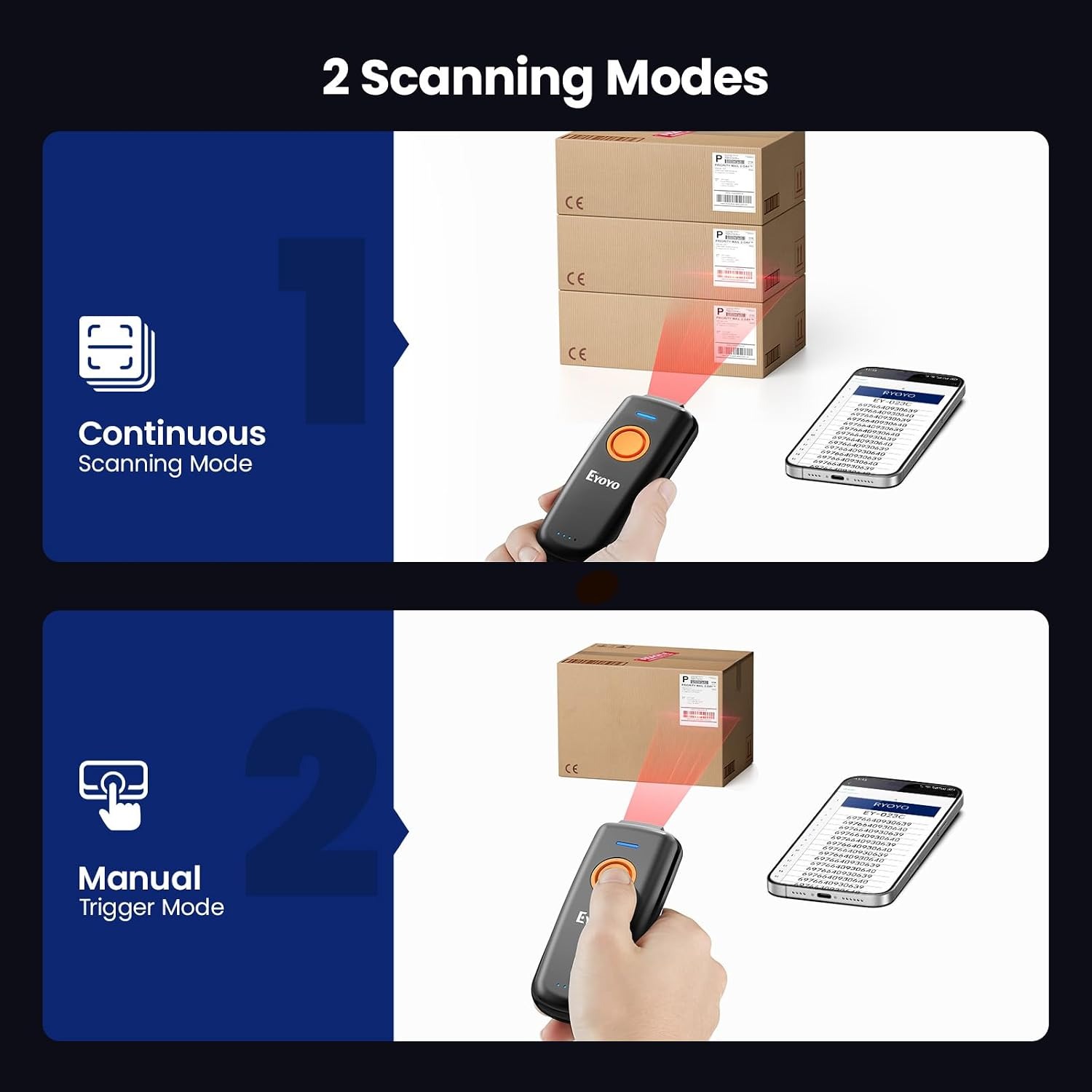 EYOYO Mini Barcode Scanner 1D  - Industrial Laser Beam ulasan dan harga