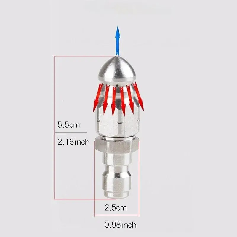 High‑Pressure Washer Sewer Cle - Laser Nozzle Ceramic ulasan dan harga