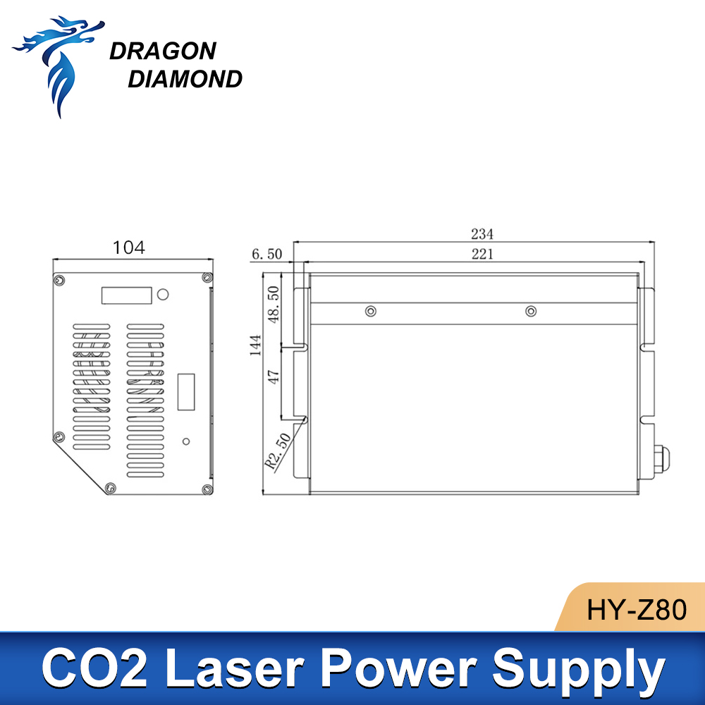 Dragon Diamond HY-Z80 Co2 Lase - Laser Power Supply 60W ulasan dan harga
