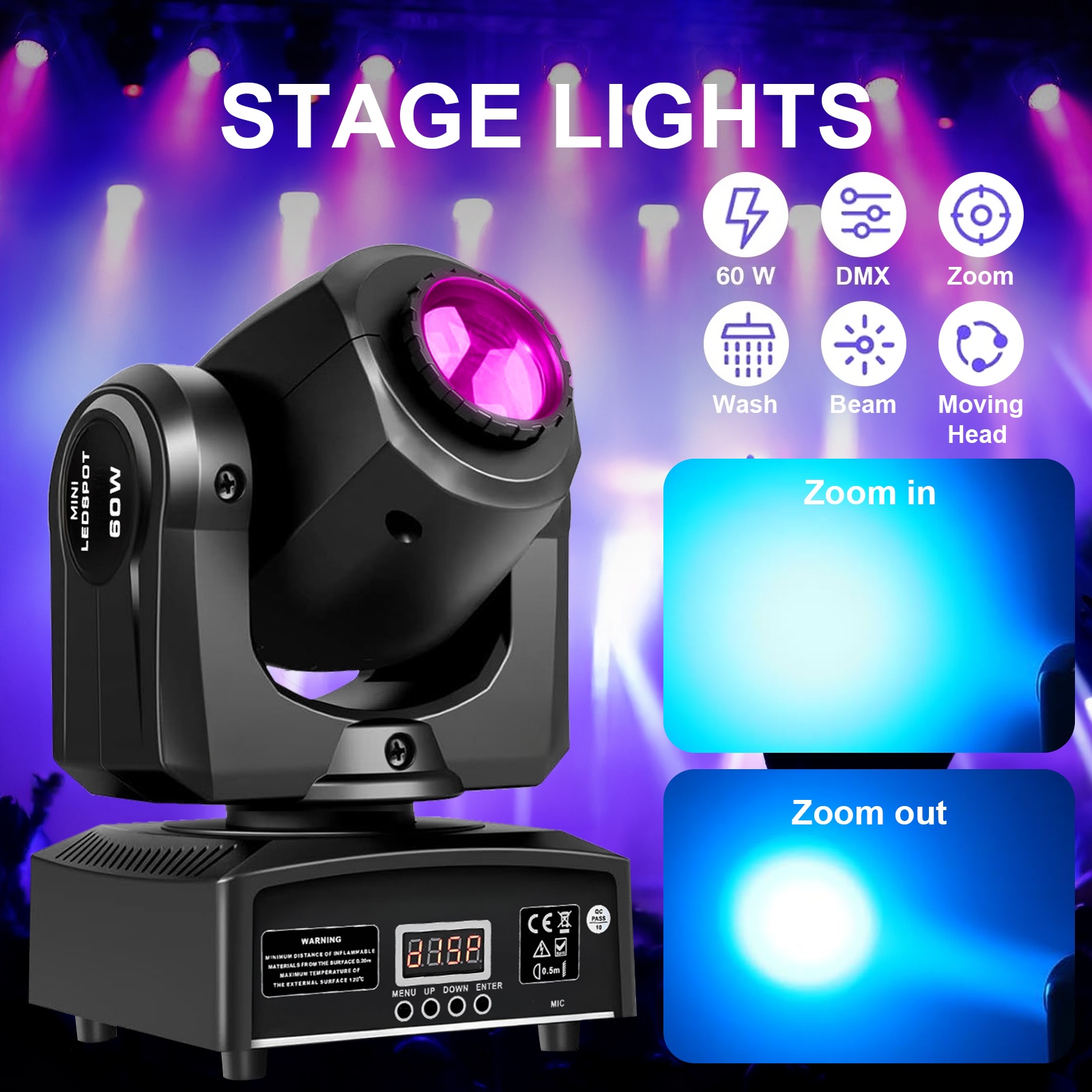 2PCS 60W Mini Led Dmx Gobo Mov - Laser Power Supply 60W ulasan dan harga