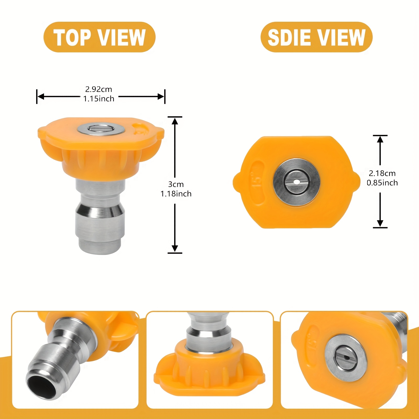 6‑Pack Stainless Steel Pressur - Laser Nozzle Ceramic ulasan dan harga