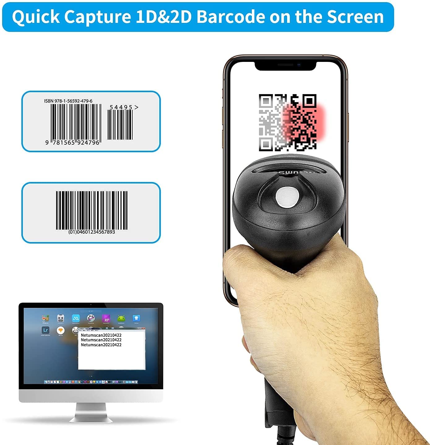 NETUM L5 Wired 2D Barcode Scan - Industrial Laser Beam ulasan dan harga
