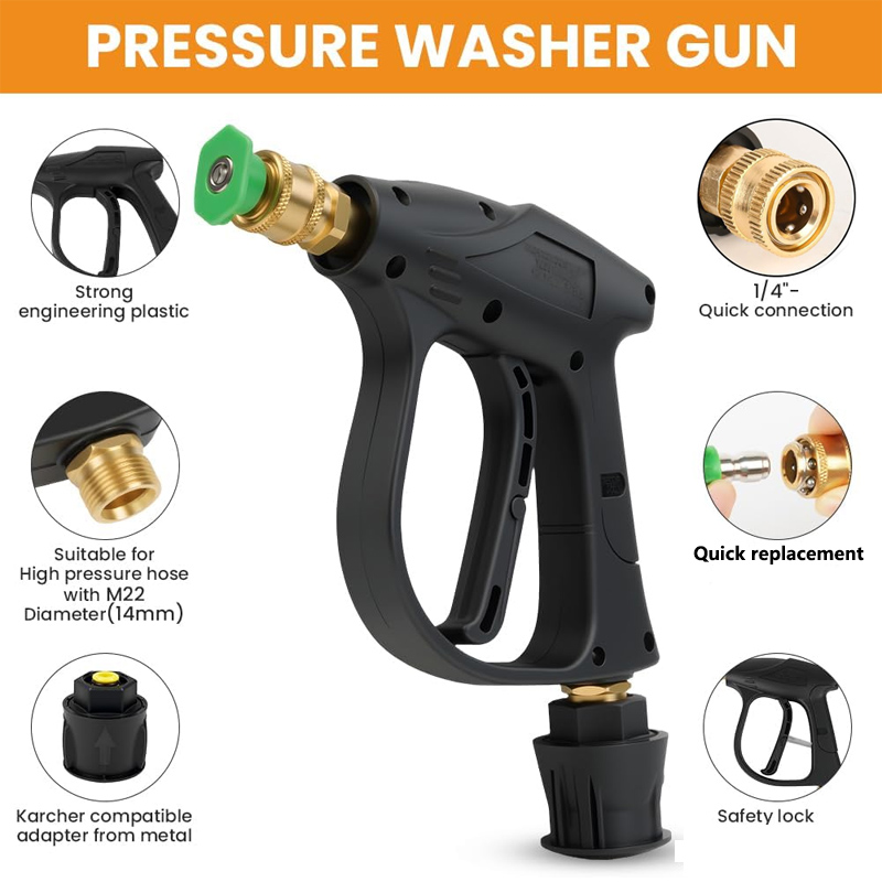 High Pressure Washer Gun with  - Laser Nozzle Ceramic ulasan dan harga