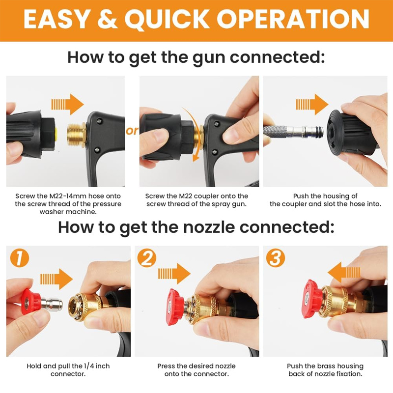 High Pressure Washer Gun with  - Laser Nozzle Ceramic ulasan dan harga